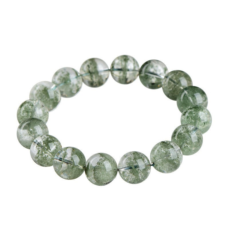 Natural Green Ghost Bracelet Cornucopia Single Loop Bracelet Energy Crystals
