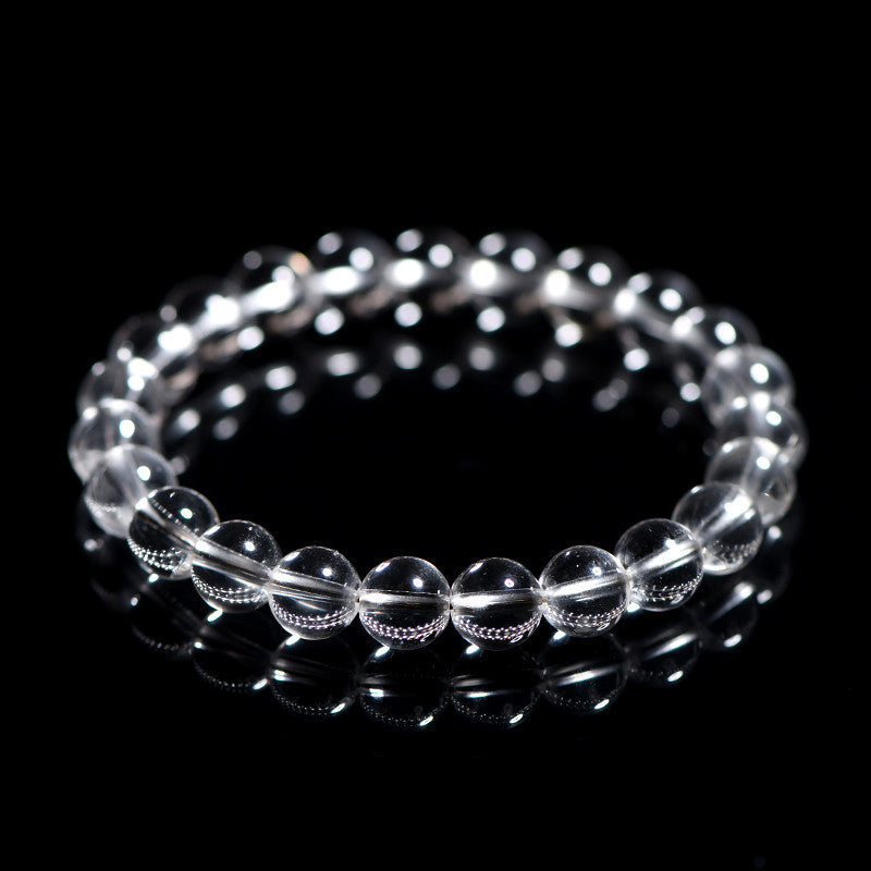 Energy Crystals Natural Donghai Old Material Round Bead White Crystal Bracelet
