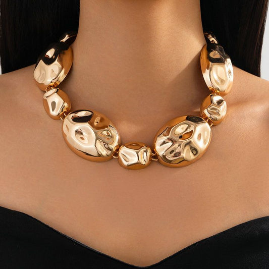 Fashionable Irregular Metallic Necklace