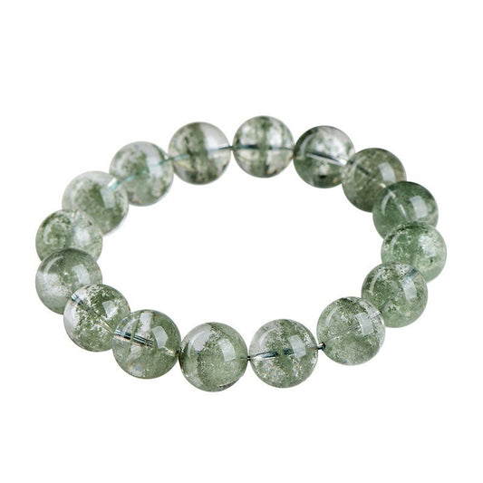 Natural Green Ghost Bracelet Cornucopia Single Loop Bracelet Energy Crystals