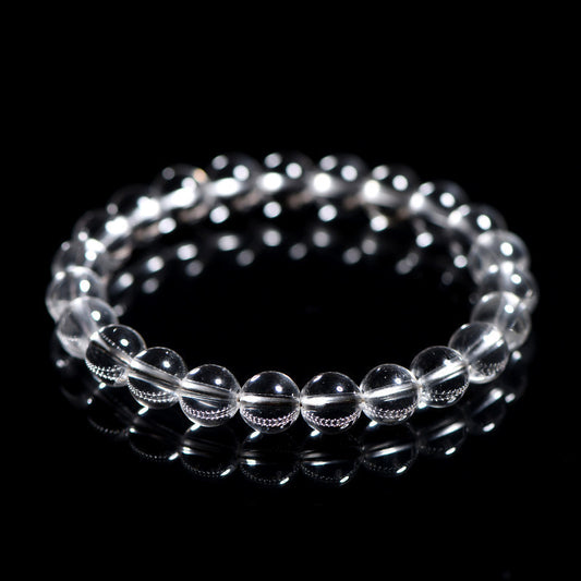 Energy Crystals Natural Donghai Old Material Round Bead White Crystal Bracelet